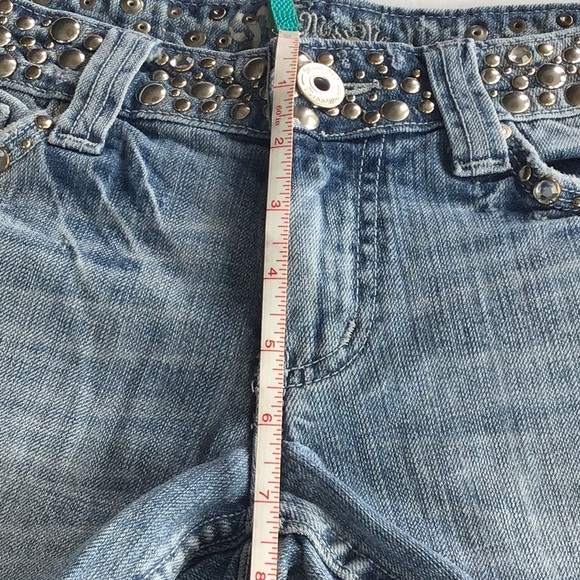 Miss Me Size 29 Denim Shorts ,studded waist band and pockets - Picture 6 of 11
